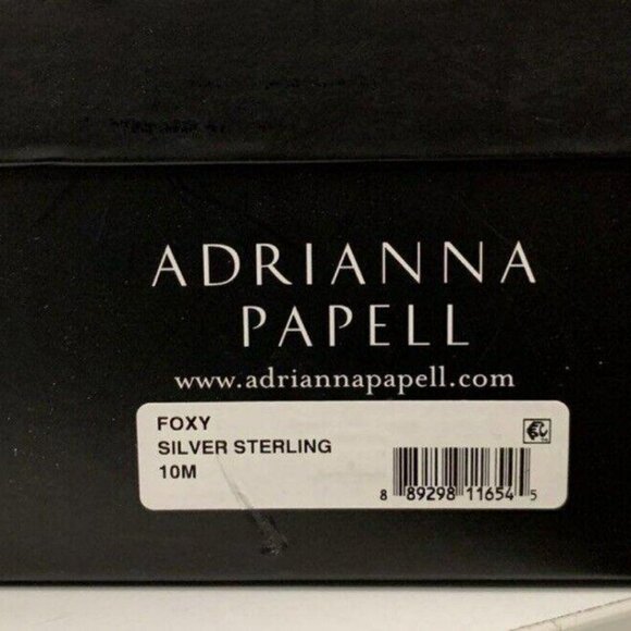Women's ADRIANNA PAPELL Silver High Heel Shoes Size 10 Pre-owned Original Box - Picture 7 of 7